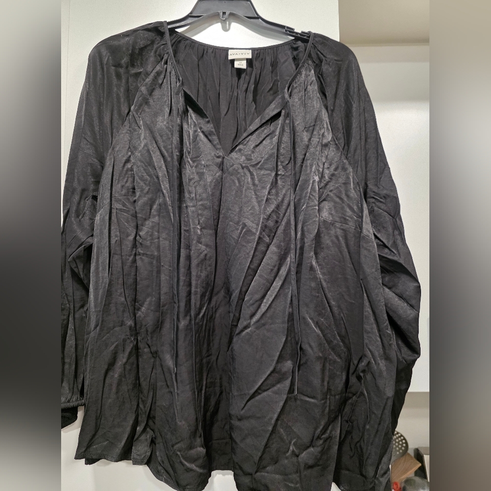 Ava & Viv Black Lightweight Shirt Jacket